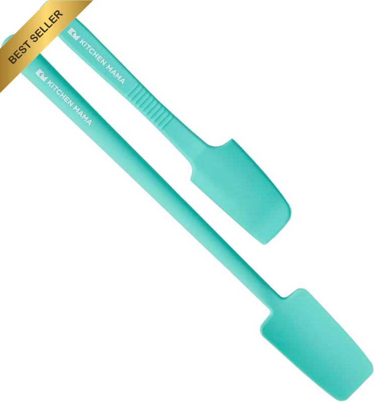 Silicone Jar or Can Spatula: Set of 2 Platinum Spatulas Silicone Heat Resistant,