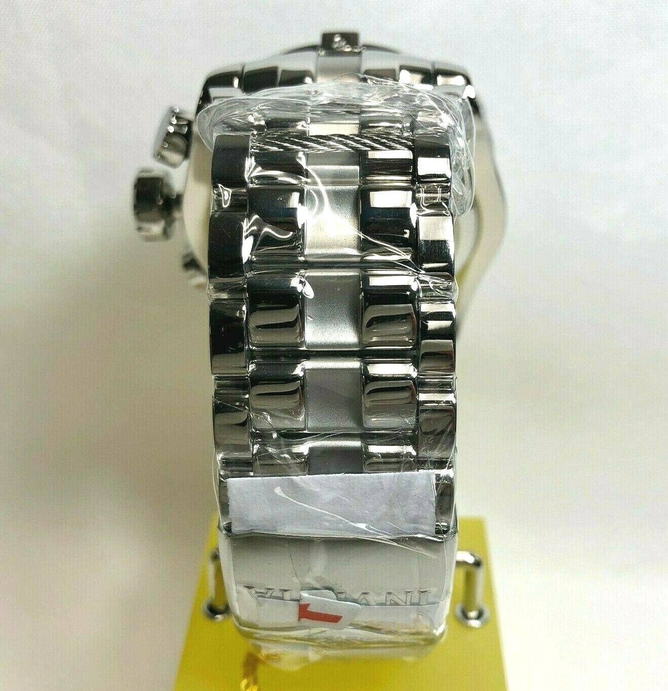 Pre-owned Invicta 25440 53mm Silver Bolt Zeus Abalone Dial Stainless Steel Bracelet Watch
