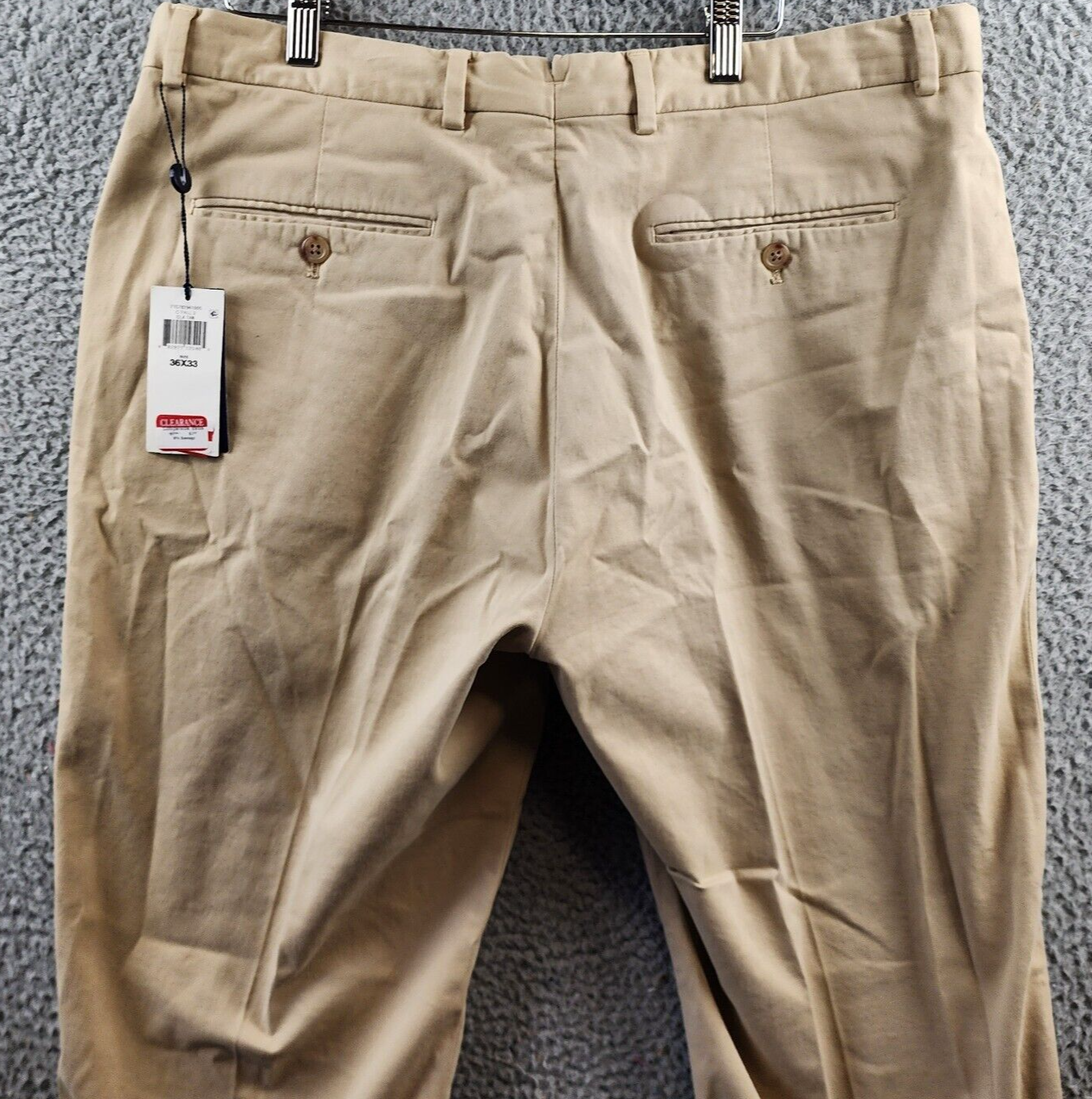 Polo Ralph Lauren Stretch Chino Suit Pants Men's 36/33 Tan Pocket Belt Loop Zip - Picture 13 of 15