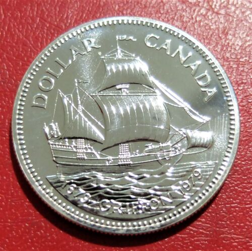 1979 SILVER CANADA COMMEMORATIVE $1 DOLLAR COIN, BU FINISH, LOT#32