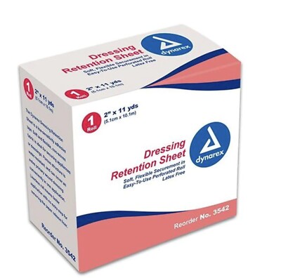 PACK OF 3- Dynarex Dressing Retention Sheet 2'' x 11yds #3542 - TOTAL 33yrds