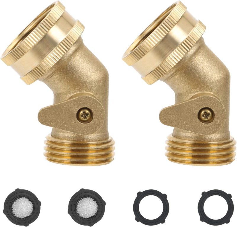 Elbow With Shut-off Valve, 2 Pack