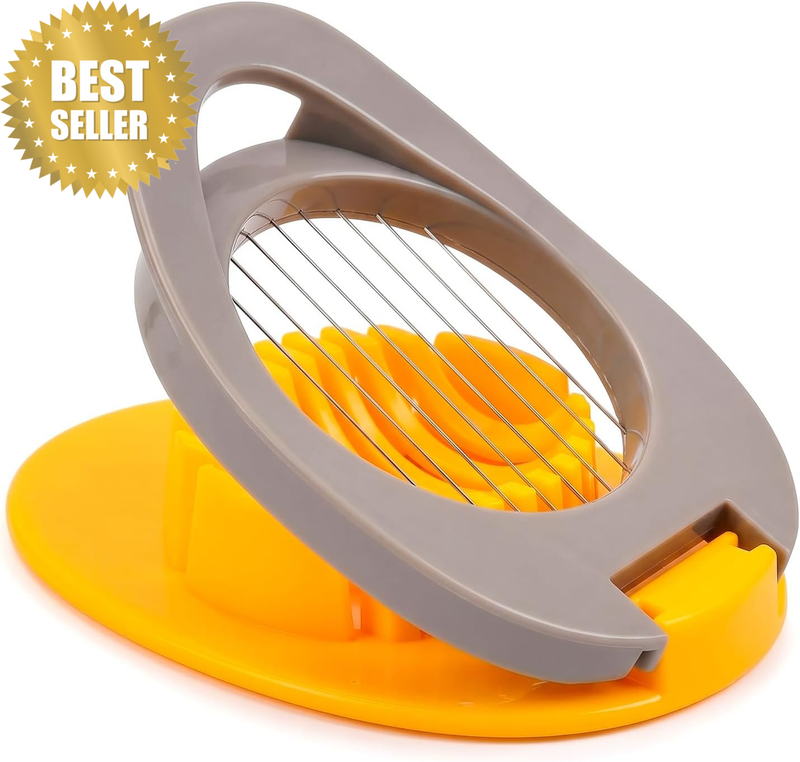 Boiled Egg Slicer with Stainless Steel Wires, Heavy Duty Egg Cutter Makes Unifor