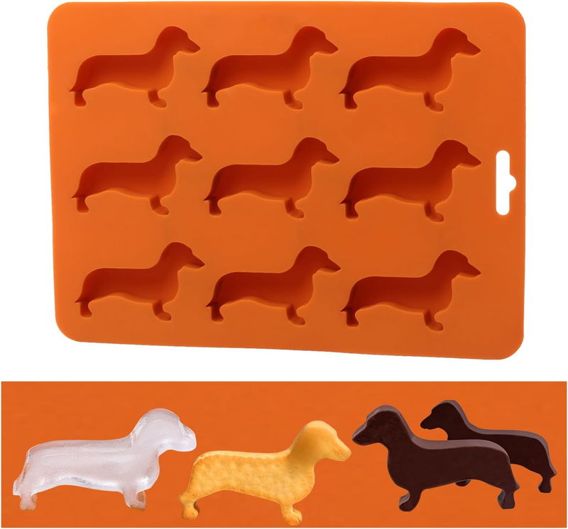 Dachshund Silicone Mold Dog Shaped Ice Cube Tray Chocolate Candy Sausage Weiner