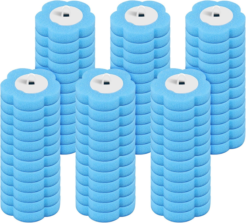 72Pcs Toilet Cleaner Brush Replacement, Sponge Toilet Brush Refills, Marine Scen