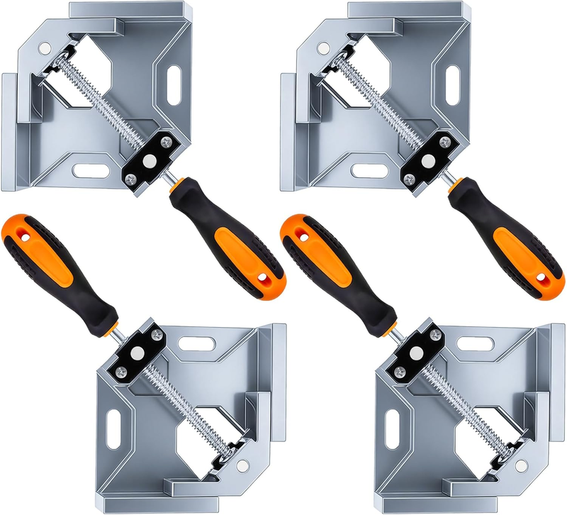 4 PCS Right Angle Clamps, 90 Degree Aluminum Alloy Corner Clamps with Adjustable