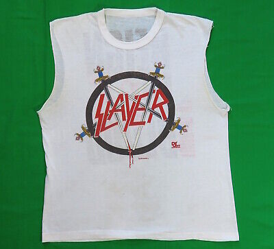 Slayer Vintage T Shirt 1986 Reign In Blood Tour Do You Want To Die Thrash Metal