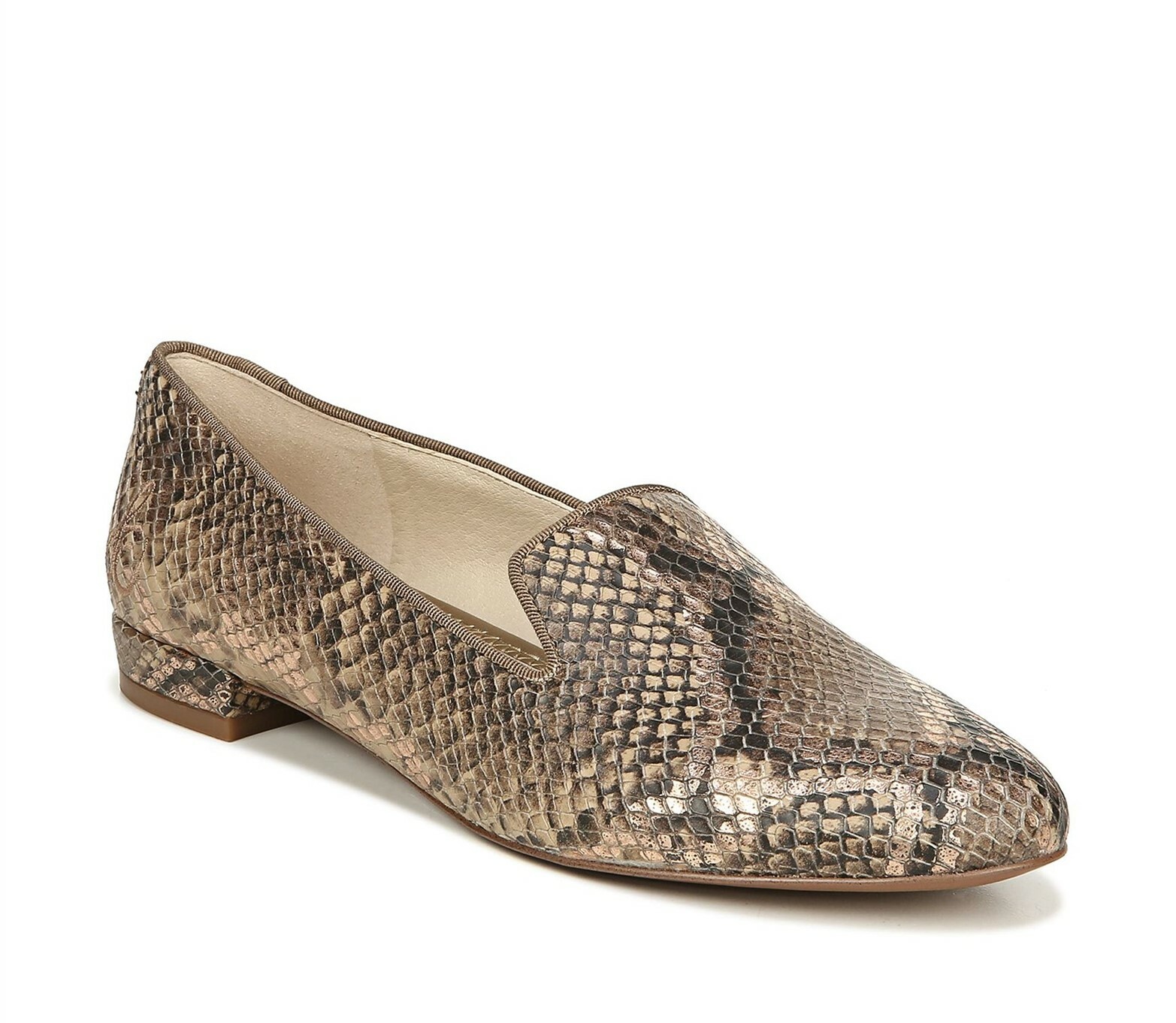 Sam Edelman 263221 Womens Jordy Leather Loafers Snake Size 5.5 M