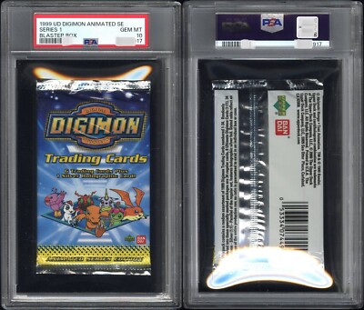 PSA 10 - Pop 2 of 2 -Digimon Booster Pack Animated Series Edition Sealed Vintage