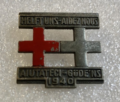 vintage-1940-swiss-red-cross-metal-lapel-pin-badge-made-by-huguenin