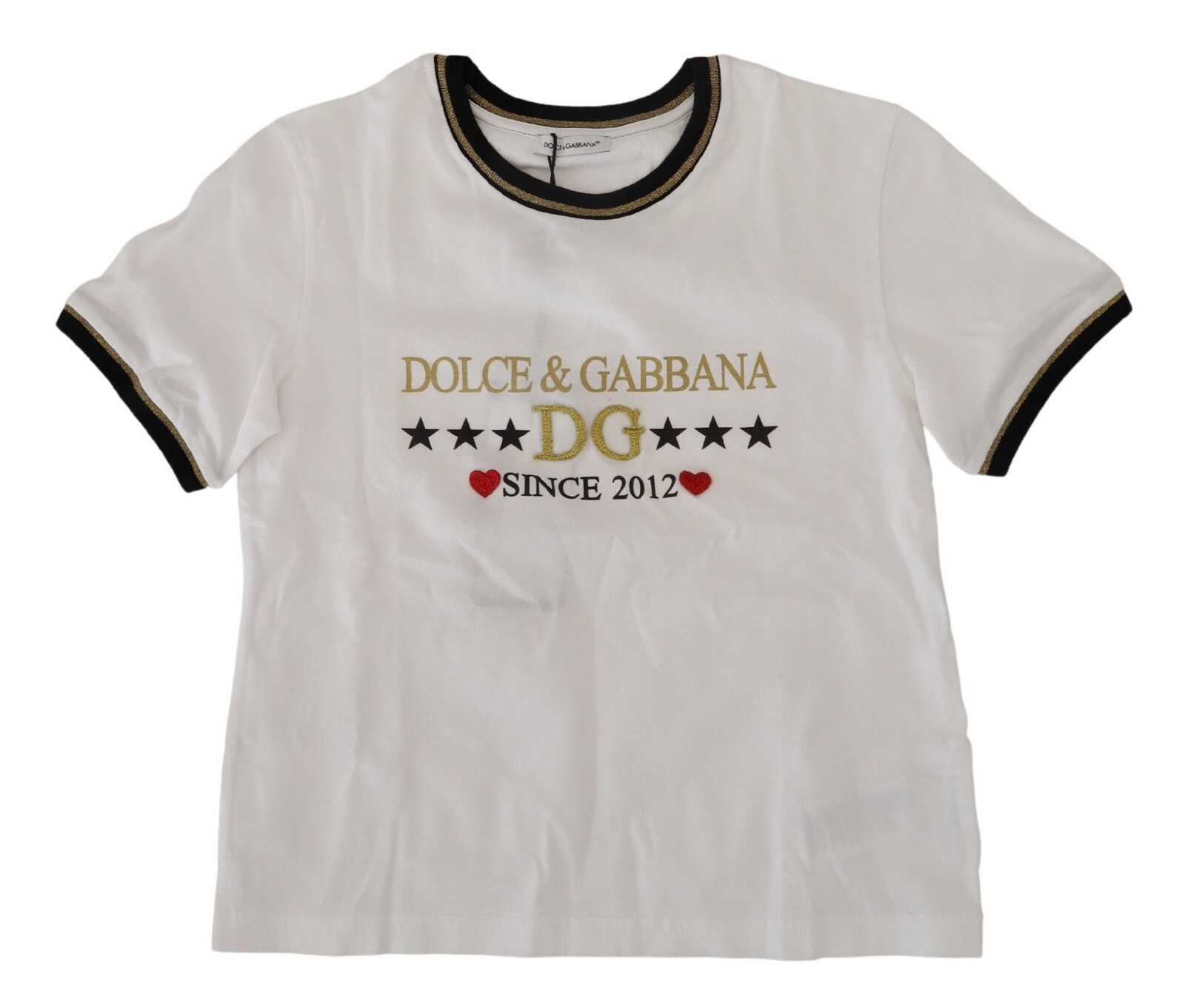 

Детская футболка DOLCE - GABBANA Белый хлопок DG с 2012 года с принтом s. Тег  300долл