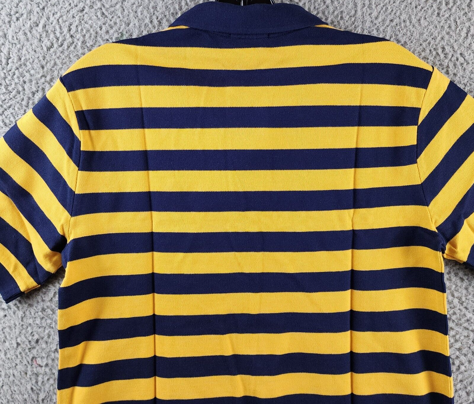 Polo Ralph Lauren Stripe Logo Embroidered Polo Shirt Boys L (14-16) Yellow/Black - Picture 14 of 14