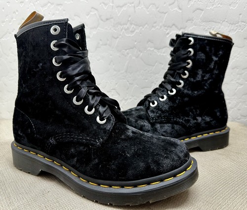 24cm 美品 Dr.Martens 1460 PASCAL VELVET 黒 Dr.Martens 1460 Pascal Velvet Black 18FW-I（ドクターマーチン