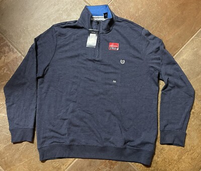 Mens NWT Chaps Ultimate Temp Control Performance Terry 1/4 Zip Shirt Sz 2XL Navy