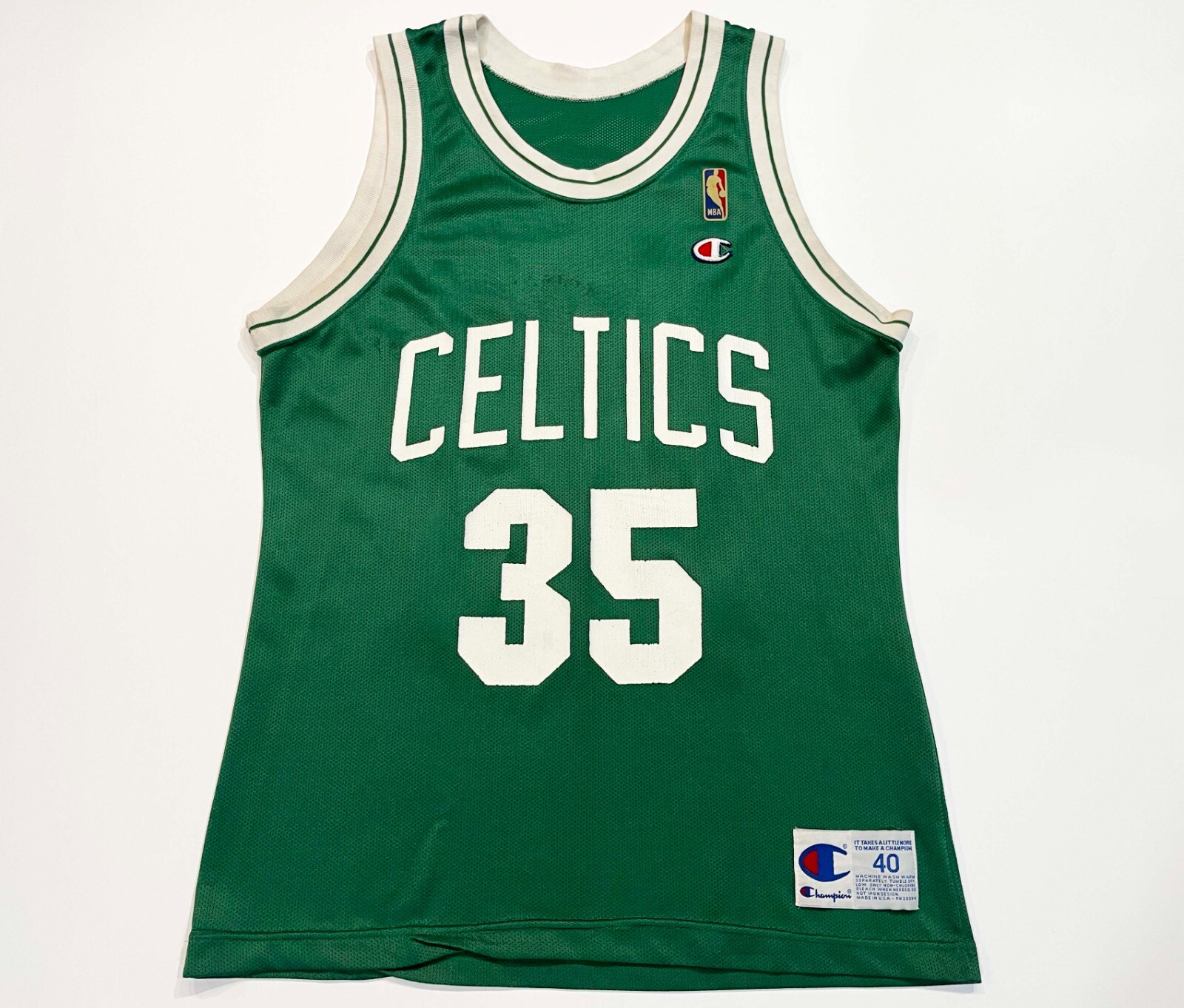 Vintage Champion NBA Boston Celtics REGGIE LEWIS #35 Jersey Green