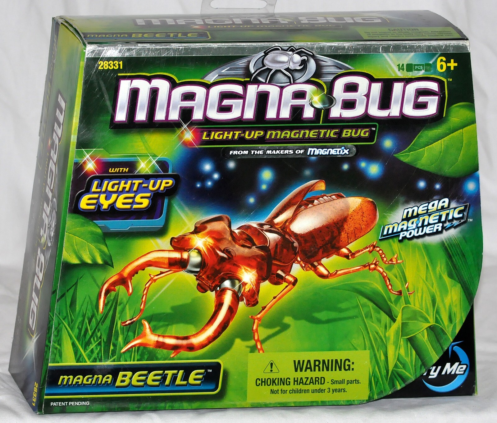 Magna Bug BEETLE with Light Up Eyes Insect NIB 2006 Mega