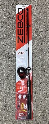 Zebco 202 Spincast Reel and Fishing Rod Combo 5-Foot 6-Inch 2-Piece 10lb New