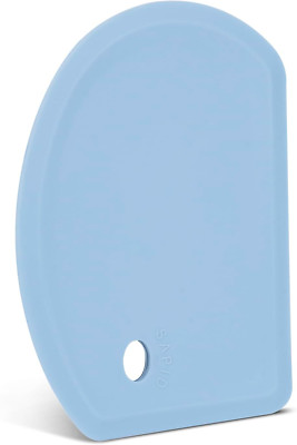 Silicone Dough Scraper with Stainless Steel Sheet, Curved Edge Flexible Bowl Scr