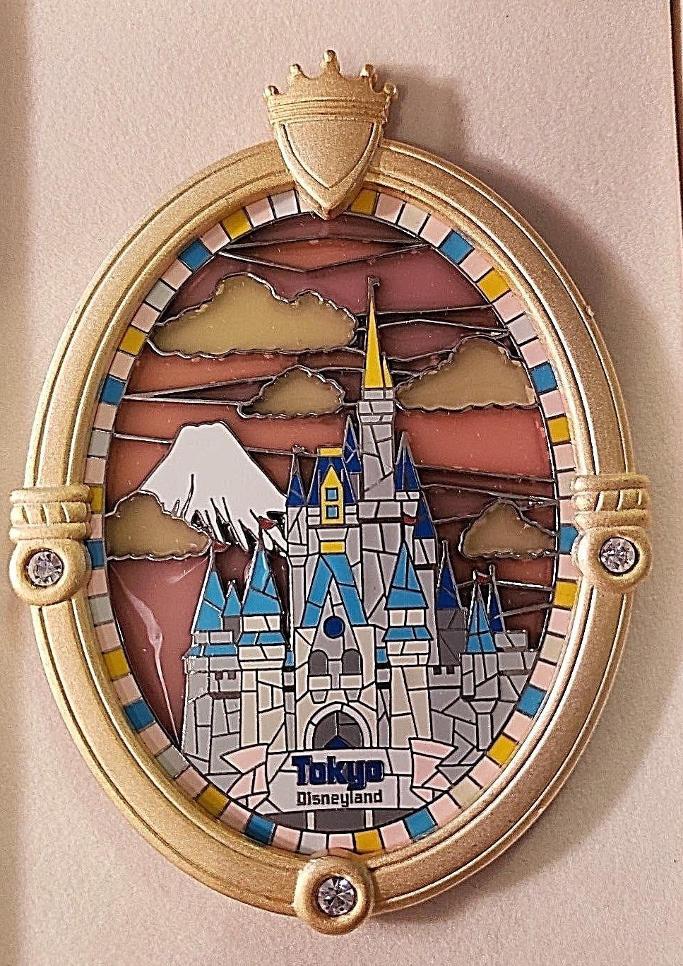 Disney LE 750 Cinderella Castle Window TDL Stained Glass
