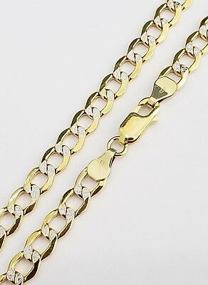 Pre-owned Link Real 10k Yellow Gold Cuban  Chain Necklace Diamond Cut 6mm 24' Inch 11.4 Gra