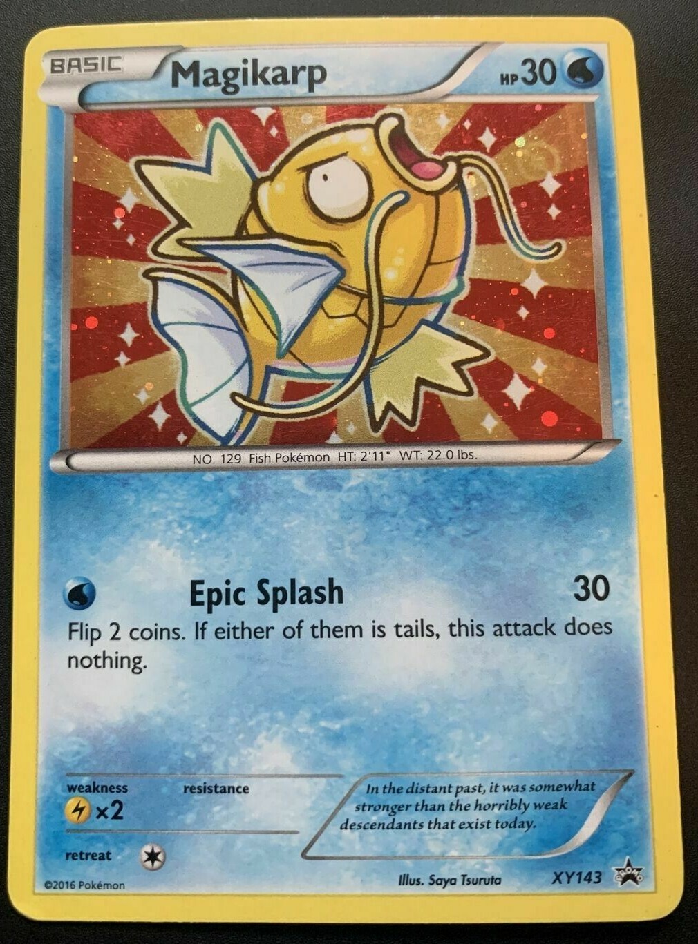 GOLD Magikarp HOLO PROMO Black Star XY143 Holofoil Rare GOLD Magikarp HOLO PROMO Black Star XY143 Holofoil Rare