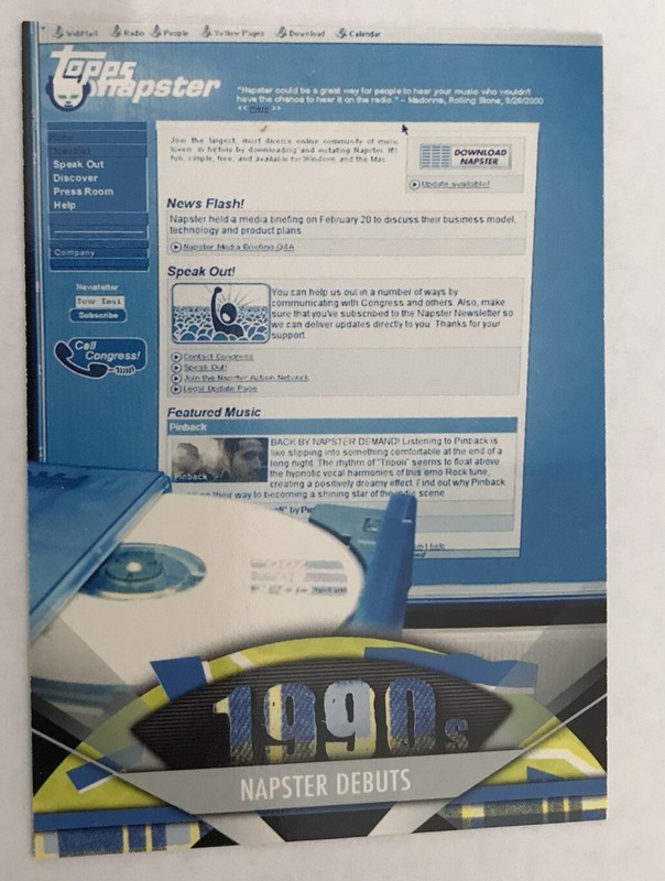 Napster Debuts    2011 Topps American Pie Collector