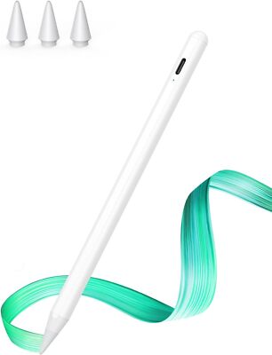 JAMJAKE iPad Pencil Stylus White Compatible with iPad Pro Air Mini Fast Charging