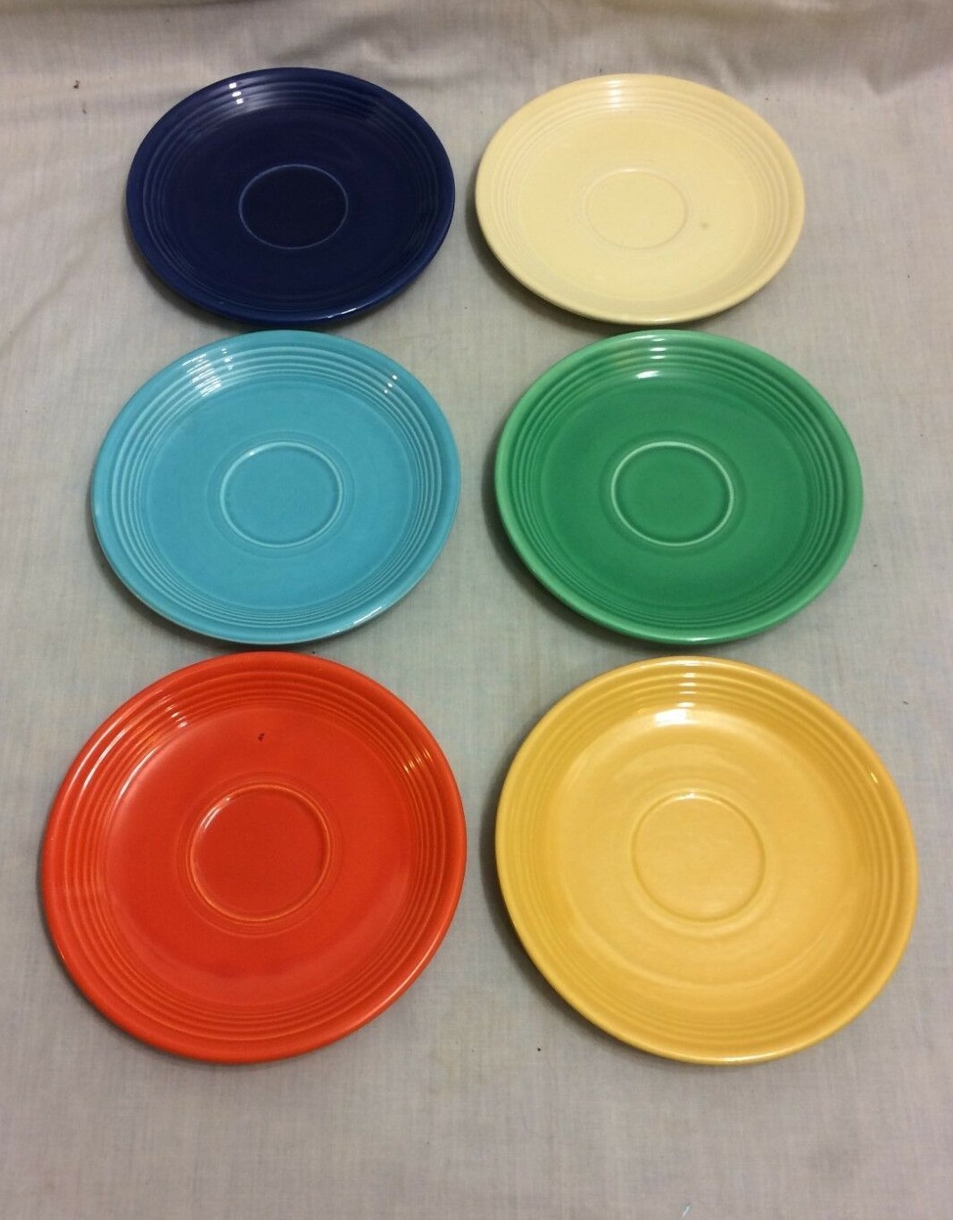VTG~FIESTA HLC SET OF 6 SAUCER PLATE 6