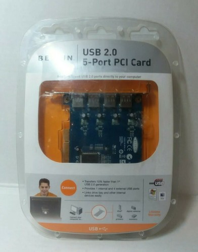 Belkin USB 2.0 5-Port PCI Card BRAND NEW In Retail Package