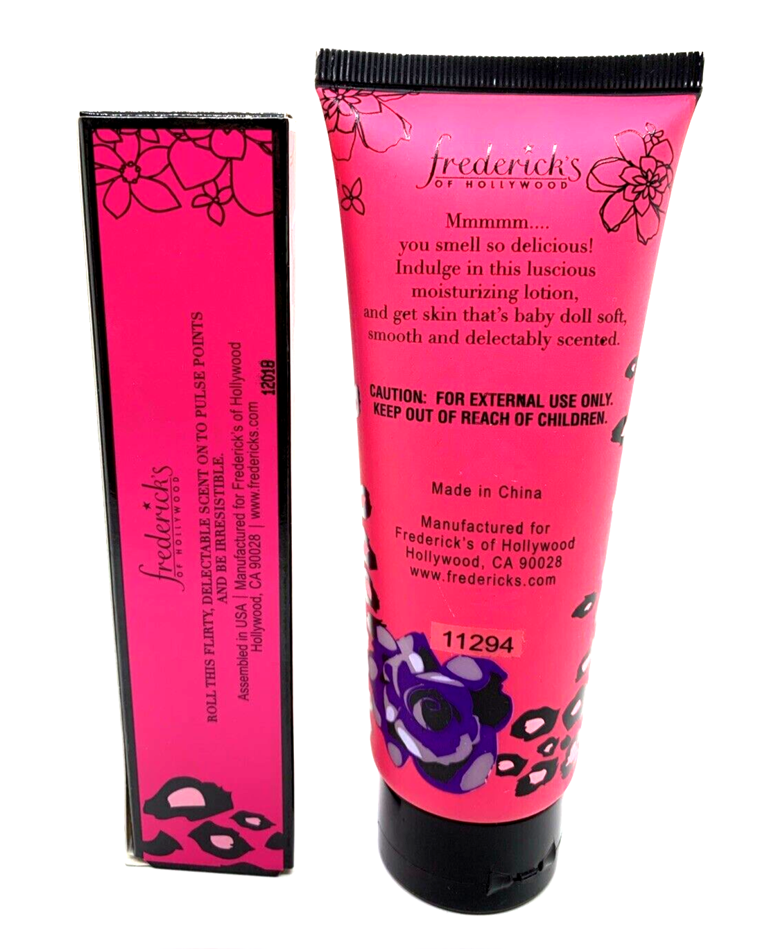 New Frederick's of Hollywood DOLLICIOUS EDT Perfume Roll-On & Lotion Set *RARE*