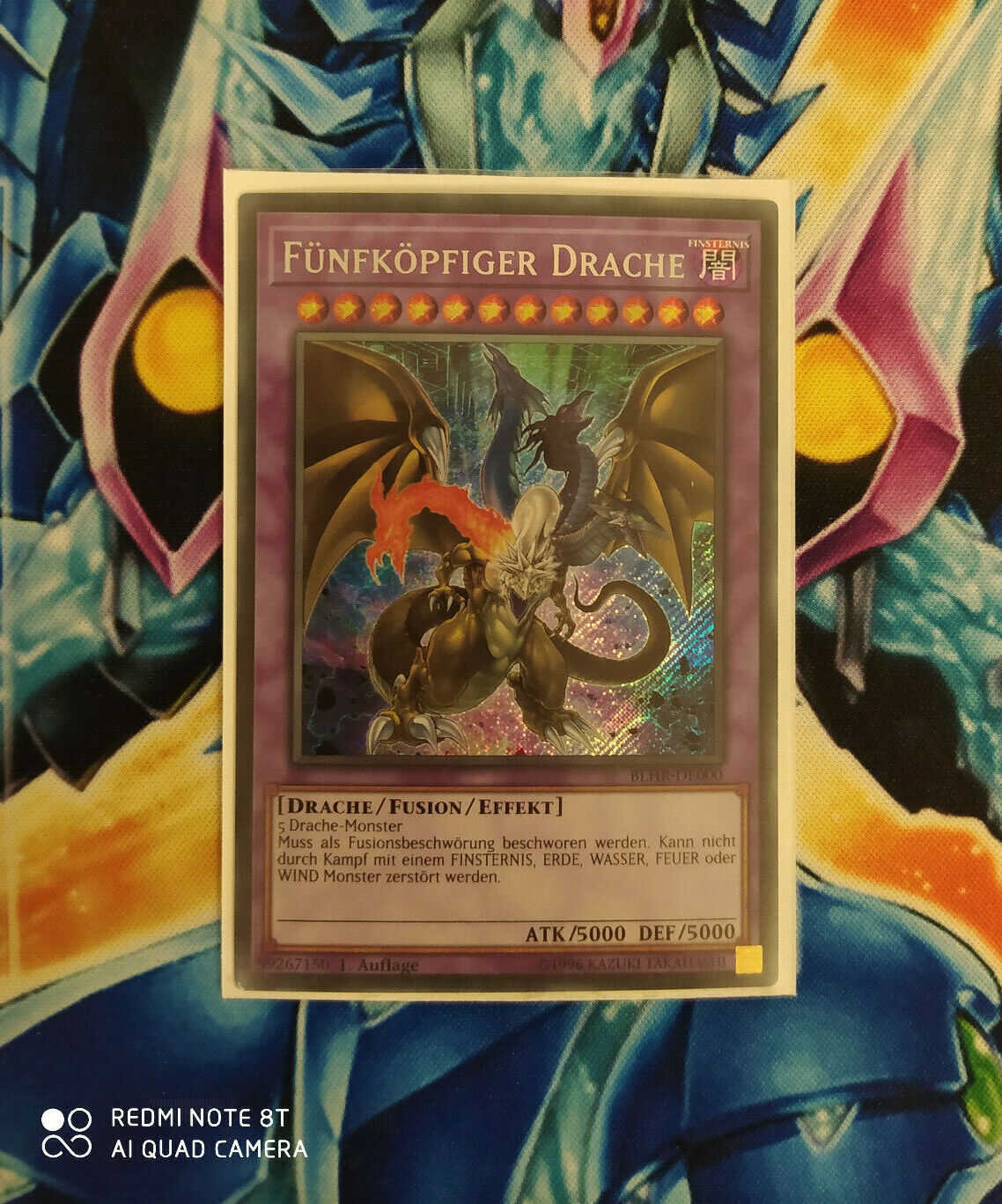 Yu-Gi-Oh Fünfköpfiger Drache BLHR-DE000 SECRET Deutsch BOOSTERFRISCH 1.Aufl.
