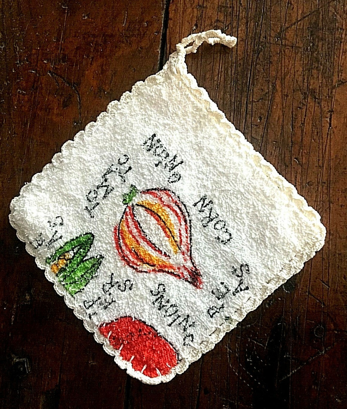 Lot Of 3 Handmade Pot Holders, Woven and Crocheted