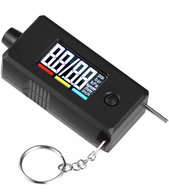2 in 1 LCD Digital Tire Pressure Gauge Reader Checker with Tread Depth 0-100 PSI