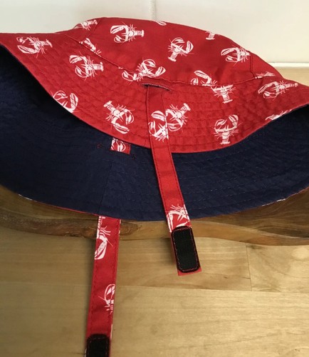 Lobster Red Navy Cat & Jack 6-12 Mos  Chin Strap