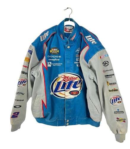 Chase Authentics \"miller Lite\" チェイス Vintage Chase Authentics Miller Lite Navy Embroidered NASCAR