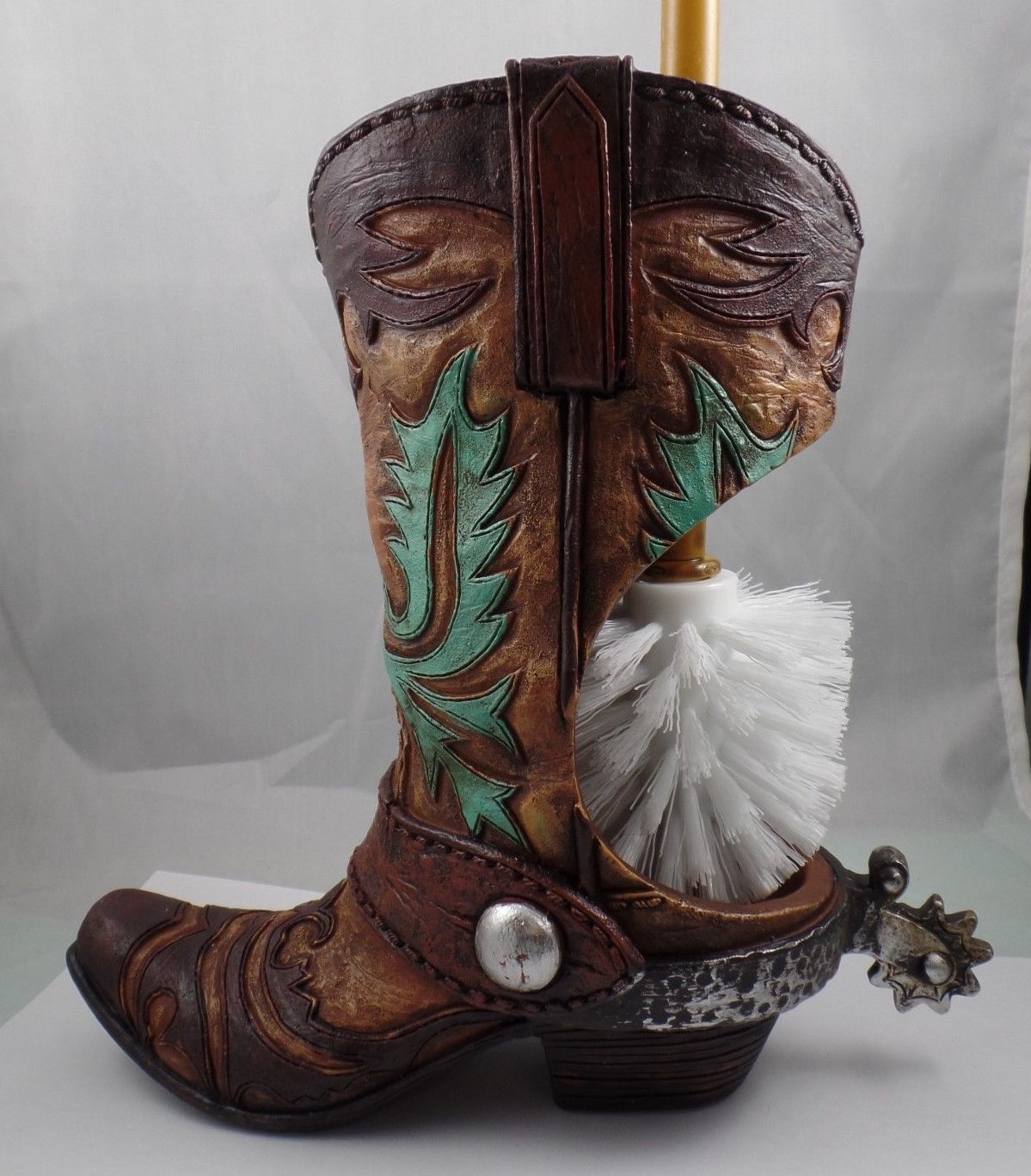 COWBOY BOOT TOILET BRUSH HOLDER