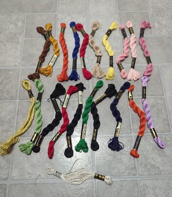 DMC Cotton Perle #5 Embroidery Floss Thread 25m 20 VTG Skeins Lot