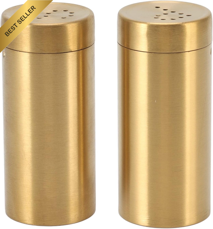 Gold Spicy Jar Seasoning Shaker Bottle, Premium Stainless Steel Rustproof Kitche