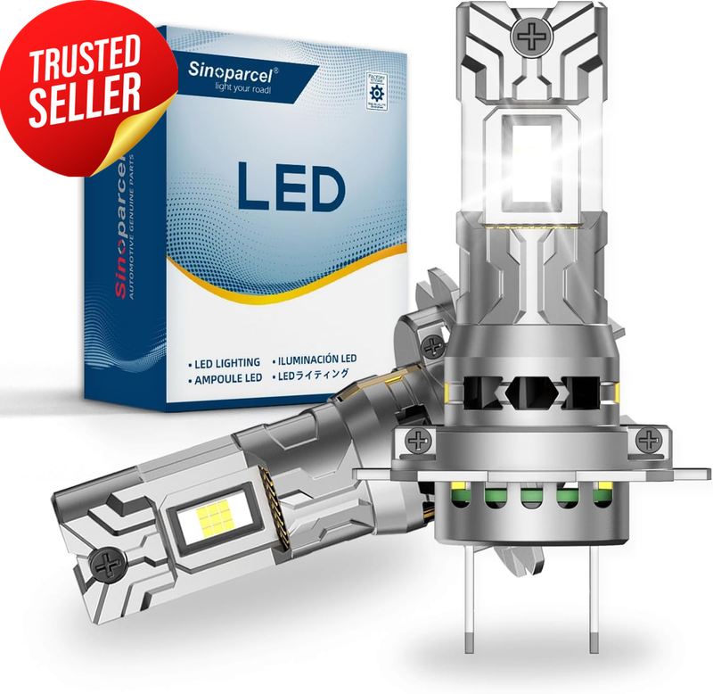 H7 LED Headlight Bulbs 6500K 400% Brightness Pack