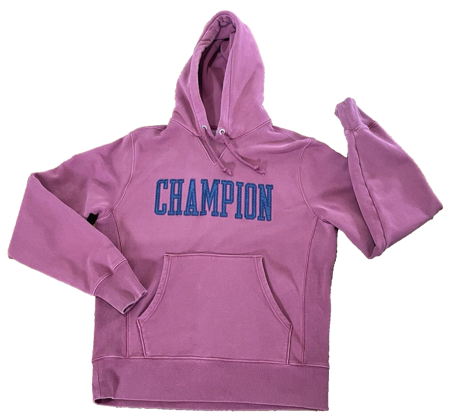 雑誌で紹介された Champion Reverse Weave Hoodie Medium Spell Out Logo Unisex トップス