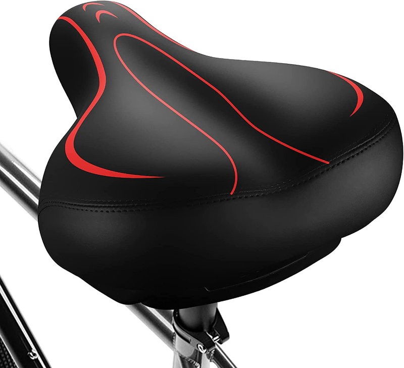 Oversized Bike Seat Comfortable Wide Memory Foam Waterproof Bi...