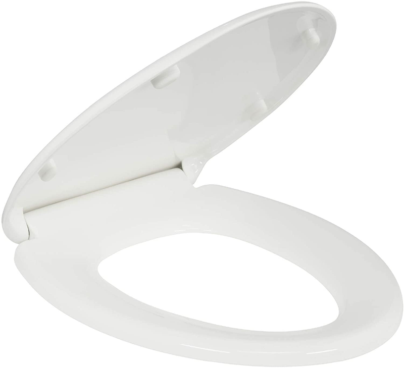 BATH ROYALE BR501-00 Executive Elongated Toilet Seat, White 