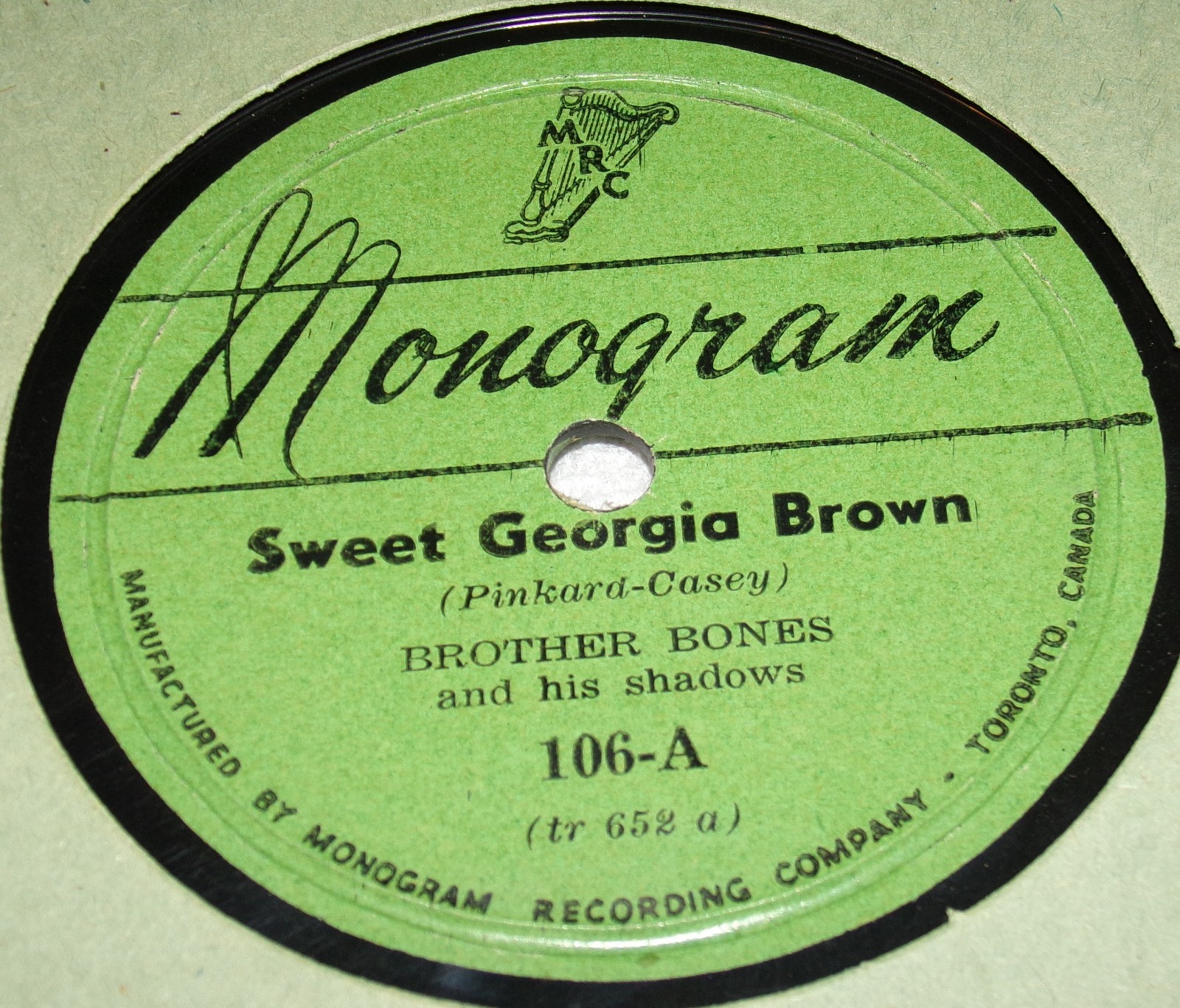 MRC Monogram 106 Brother Bones & His Shadows Sweet Georgia