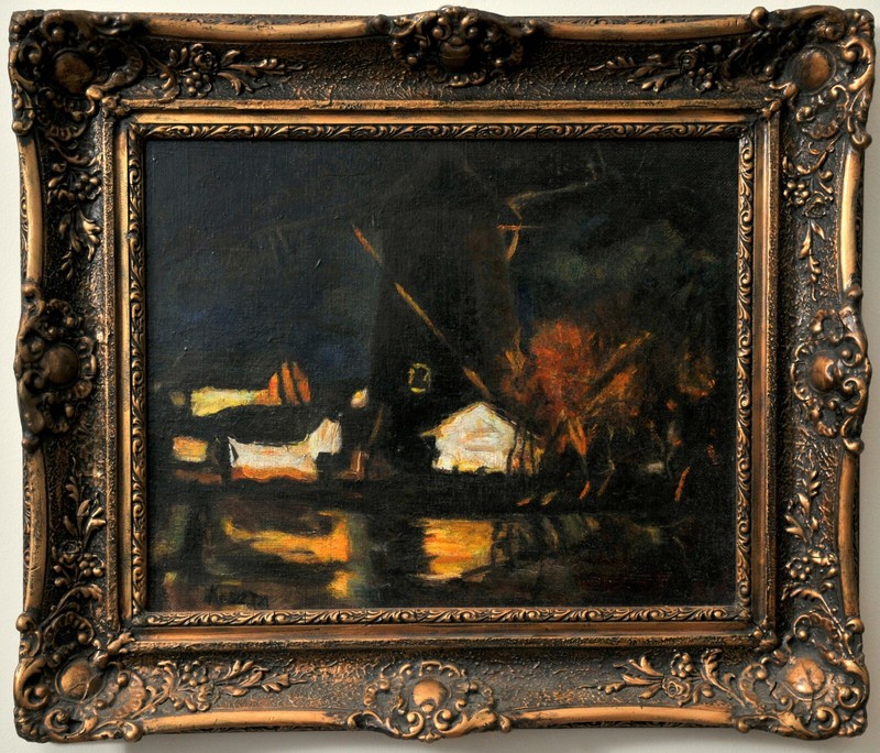 Attributed To JÃ³Zsef Koszta (1861-1949) Black Flour-Mill