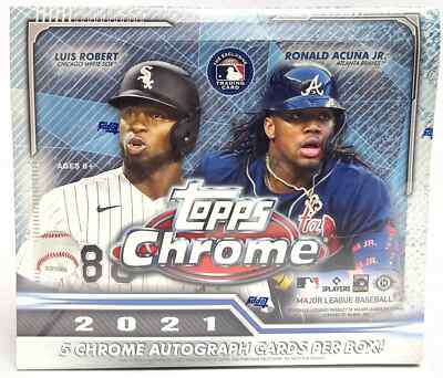 2021 Topps Chrome MLB Baseball Factory Sealed 12 Pack Jumbo Hobby Box SEALED NEW