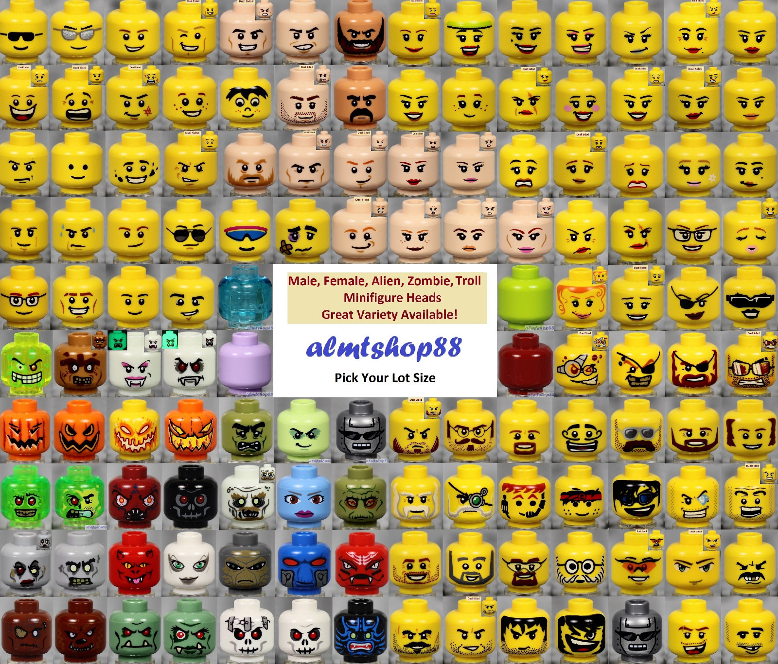 All lego heads sale