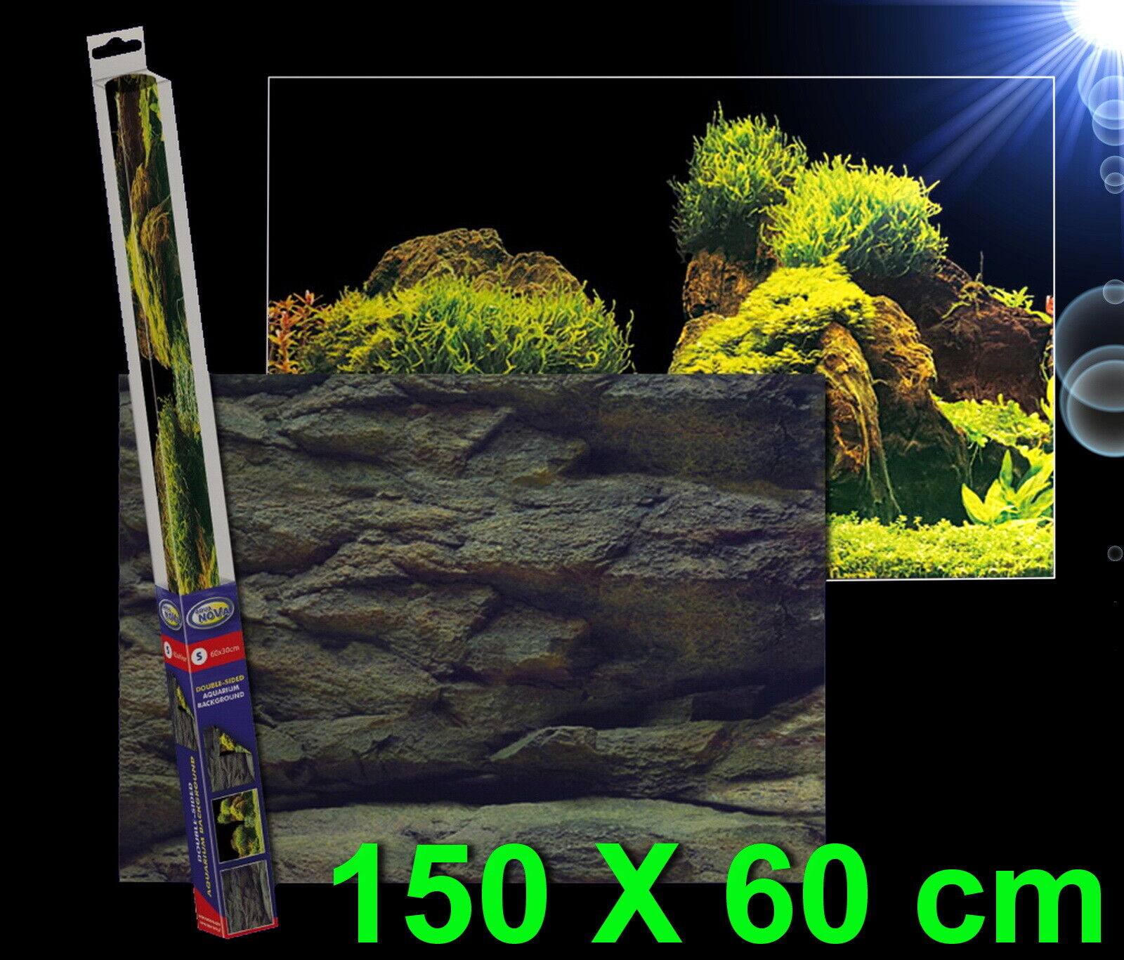 Aquarium Deko 🍀150X60cm RÜCKWANDFOLIE 🍀 Fotorückwand Zubehör Poster Dekoration