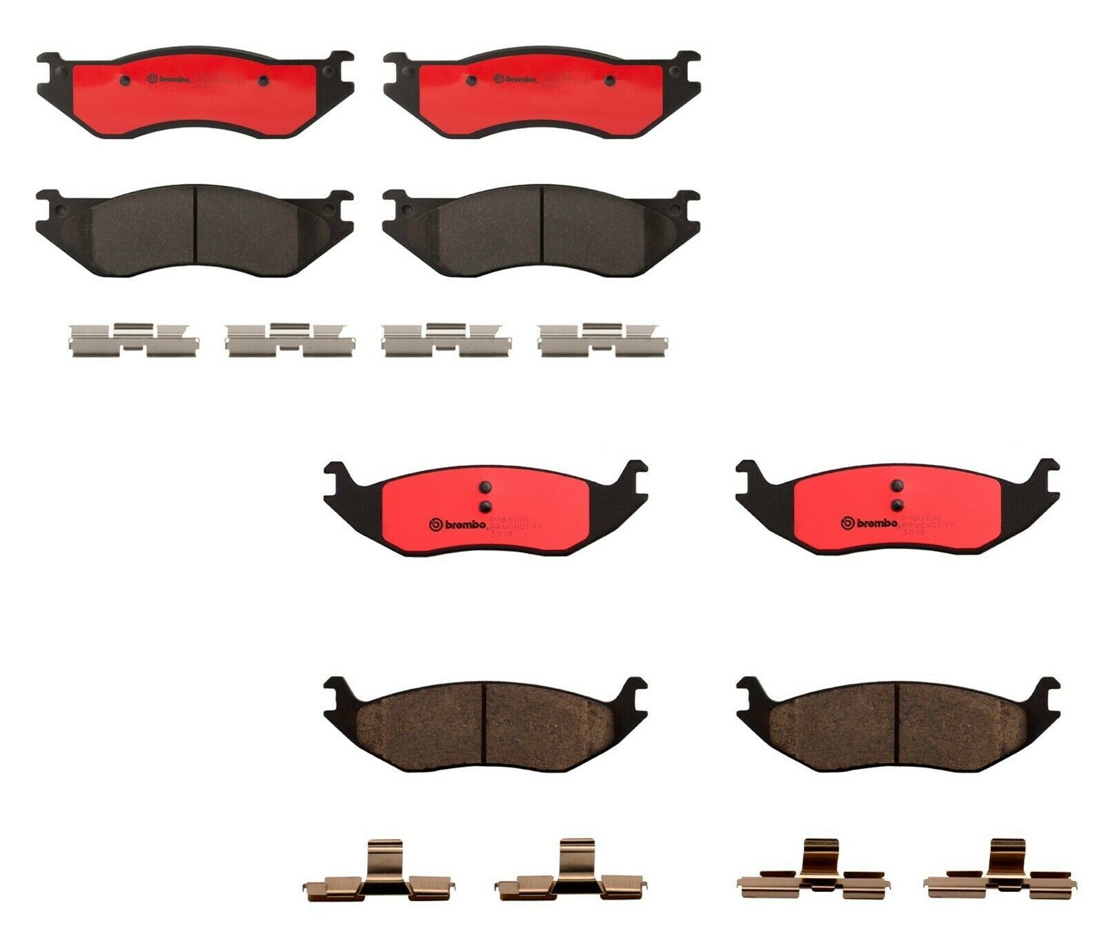 Brembo Front & Rear Ceramic Brake Pad Set Kit For Dodge Durango Ram 1500 ST SLT