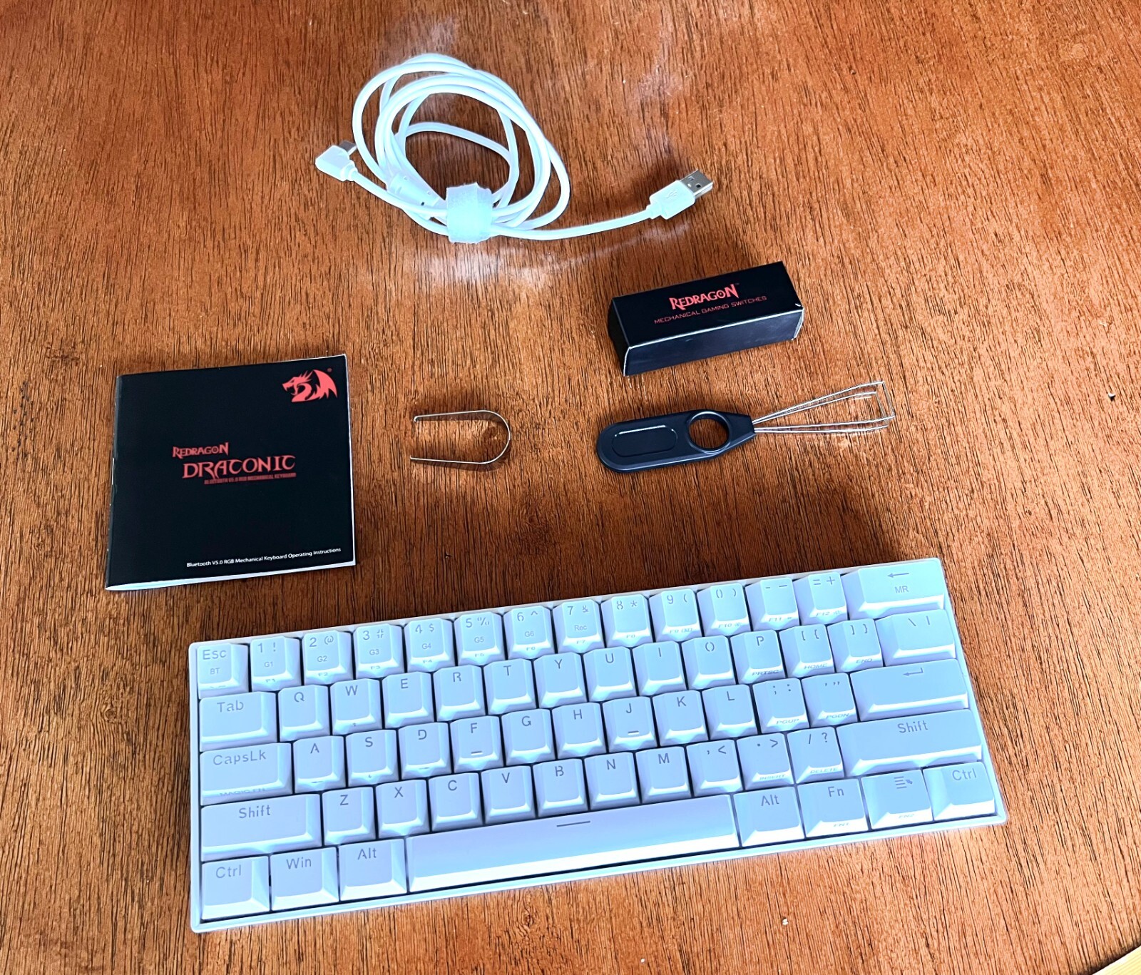 Redragon K530 Pro Draconic 60% Wireless RGB Mechanical Keyboard, Bluetooth/2.4Gh
