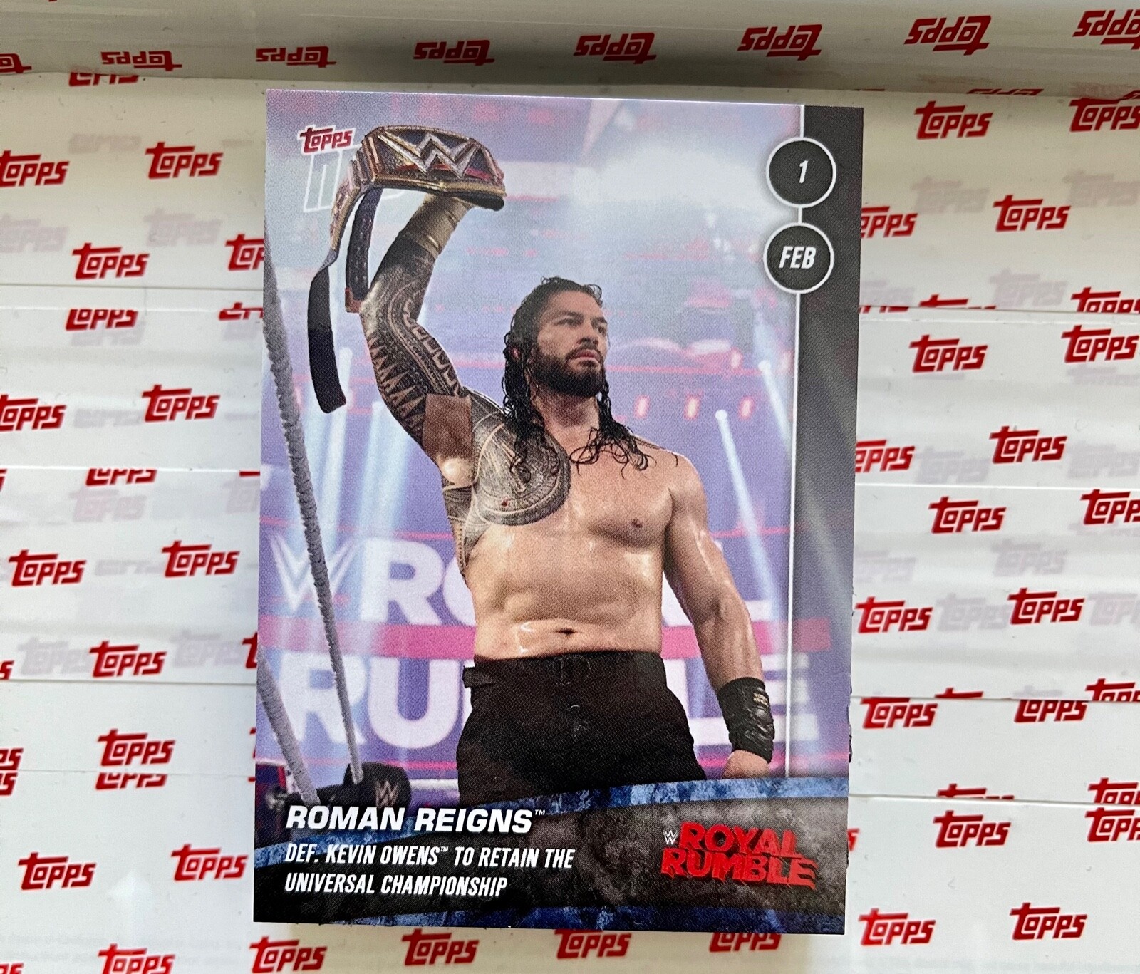 ロマンレインズ　サイン&レリックカード　44/50 TOPPS WWE Roman Reigns WWE Autographed 2021 Topps Chrome Slam Attax